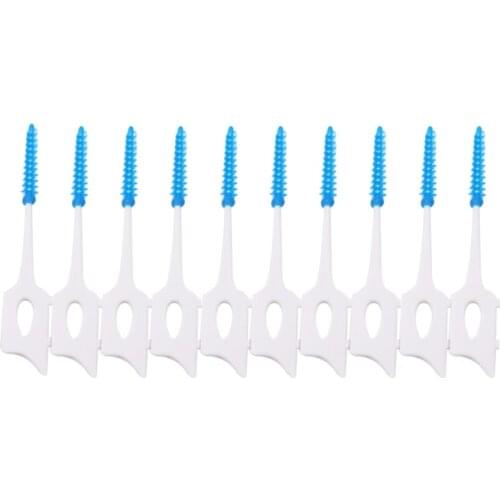 40PCS Hygiene Oral Portable Disposable Travel Camping Toothbrush Hiking Tooth Brush Tooth Cleaning Tools Dental Floss