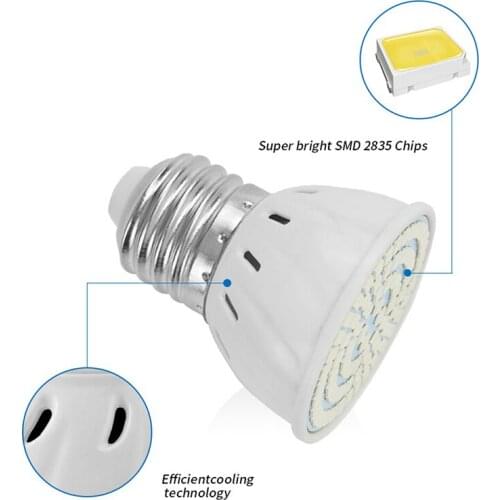 48/60/80 220V LED Grow Light E27 Lamp Bulb For Plant Hydroponic Full Spectrum