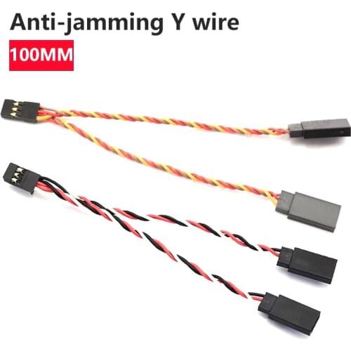 5PCS 10cm RC Helicopter Connecting Servo Extension Cable Anti-jamming Servo Lead Wire Cord FUTABA JR 30Cores