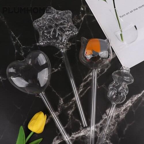 8 Styles Automatic Plant Watering Garden Water Feeder Heart Design Irrigation Water Feeder Watering Glass Ball Plant Flowers