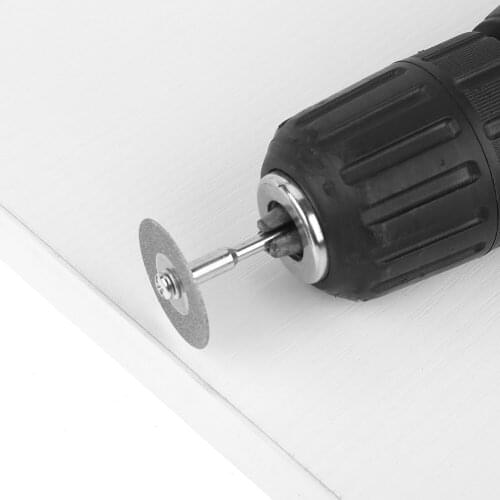 30pcs Diamond Burs + 10pcs Saw Blades Cutting Discs + 2pcs Mandrels Rotary Tools Accessories Metal Diamond Material