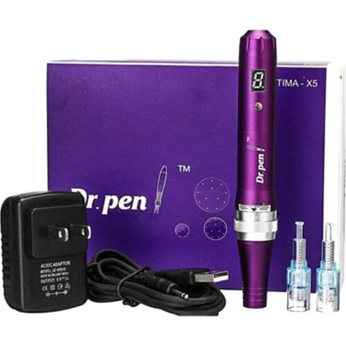 Derma pen Dr pen X5 Wireless Digital Display Microneedling Pen with Free 12pcs 12pins needles For bbgrow/Acne/Scars/Wrinkles/mts