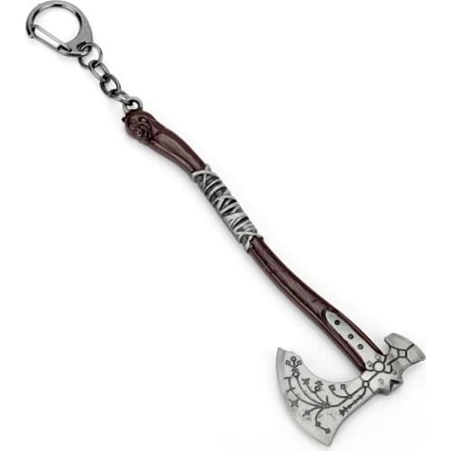 God of War 4 Leviathan Kratos Shield Ice Axe Keyring Infinity War Stormbreaker Axe Hammer Tomahawk Steel Keychain gift