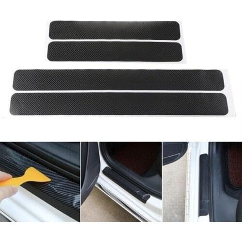 CARPRIE 4Pcs 3D Carbon Fiber Protect Sticker Auto Accessories Anti-kick Protection Scratch Car Door Anti-kick sticker
