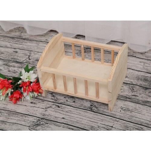 Wood Bed Childhood Studio Cute Detachable Gift Durable Newborn Background Crib Baby Photography Photo Props Posing Lovely