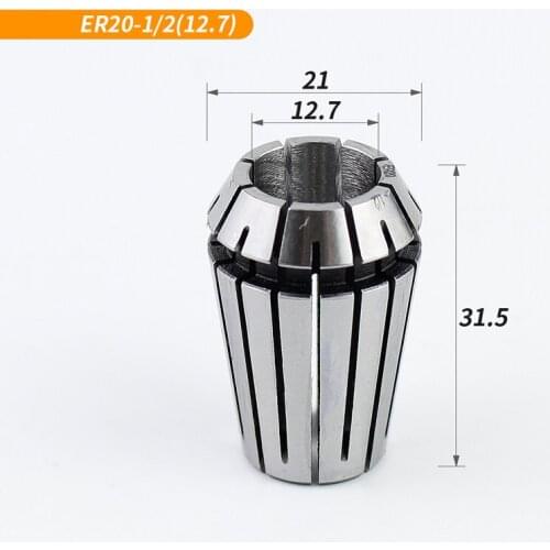 ER20-12.7mm,1pcs,Freeshipping CNC Machine Milling Cutter Collet,Tungsten Steel Solid carbide End Mill Accessory,Fastening tool