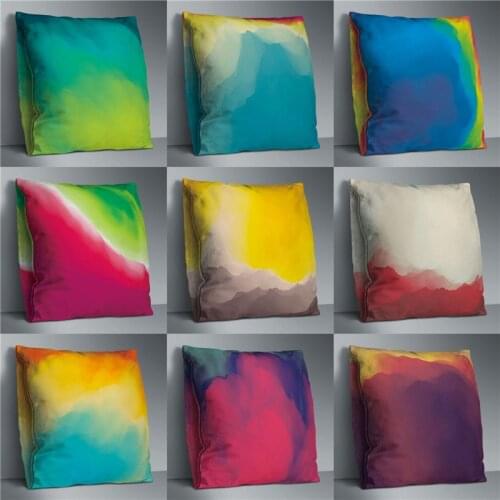 Hongbo Watercolor Pillow Case Mix Color Throw Pillow Case Candy Colour Decorative Pillowcases funda de almohada kussensloop