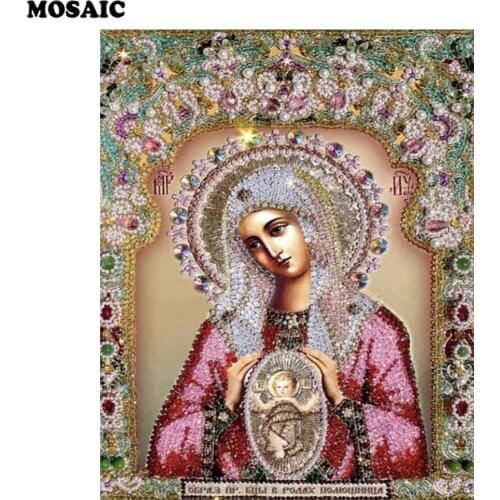 Diamond Painting Religion Icon of Saint Pattern Cross Stitch Diamond Embroidery Rhinestone Handwork Home Decor gift