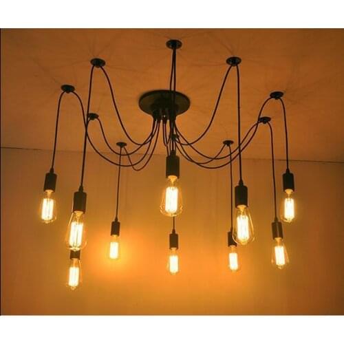 Classic Loft American Country Retro Spider Chandelier E27 AC 85V-240V