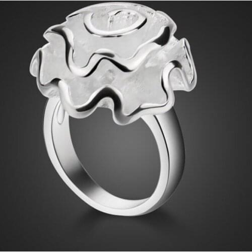 New Girl 925 Silver Ring Charm Jewellery Flower Pendant Ring Silver Ring Girl Popular Birthday present women ring free shipping