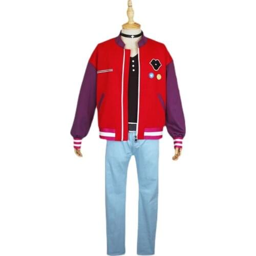 Anime WONDER EGG PRIORITY Kawai Rika Cosplay Costume Red Jacket Suit Full Set for Halloween Carnival Party Daily Outfits Uniform