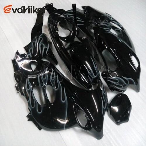 Motorcycle fairing for GSX600F 2003 2004 2005 2006 Katana silver flames black GSX 600F 03 04 05 06 ABS Plastic Bodywork kit H3