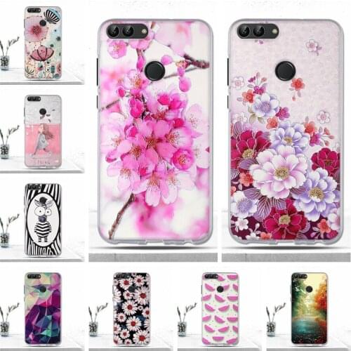 Soft Silicone TPU Cover For Huawei P Smart Enjoy 7S Case Luxury Painted Phone Cover For Huawei Enjoy 7S P Smart Cover Coque