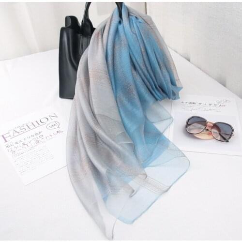 New Arrival 2020 Winter Hijab Gold Silk Wool Scarves Shawl Scarf Bandana Foulard Femme Pashmina Women Travel Beach Poncho