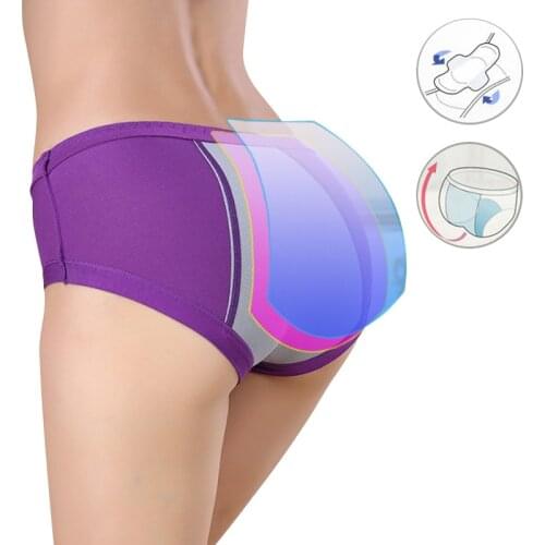 Richkeda Store New 2021 Leakproof Women Panties Waterproof Menstrual Underwear Heavy Absorbency Physiological Period Briefs