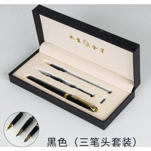 Wingsung brand metal Fountain Pen students Office stationery Luxury Extra Fine 0.5mm/1.0 Nib calligraphy ink Pens gift Suit