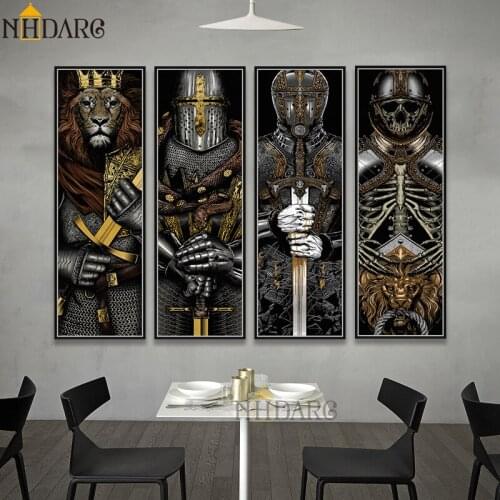 The Samurai Sword Armor Posters And Prints Canvas Painting Art Large Size Wall Pictures for Living Room Restaurant Home Decor