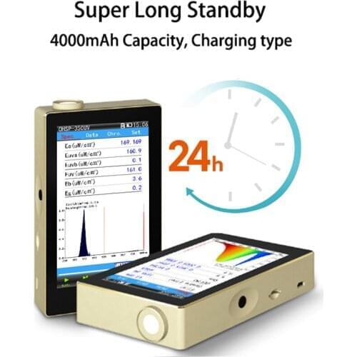 Portable 200-450nm UVA UVB UVC Spectrometer 222nm UV lamp Test FAR-UV