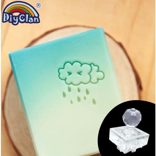 Cloud Pattern Natural Handmade Stamp For Soap Making Transparent Diy Raining Day Soap Stamp Star Acrylic Chapters Custom