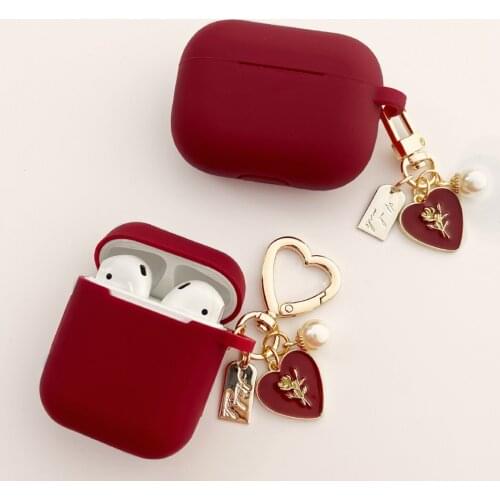 Luxury Rose Pearl Case for Apple Airpods 1 2 3 Case for AirPods Pro Case TWS Bluetooth Earphone Accessories Headphone Box Bag