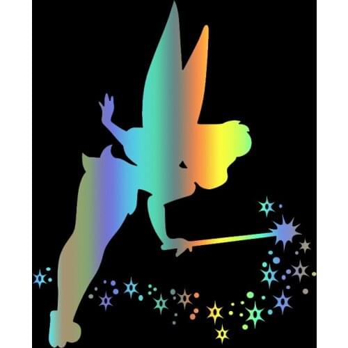 S51265 Various Sizes/Colors Car Stickers Vinyl Decal Magic Wand Tinkerbell Star Motorcycle Decorative Accessories