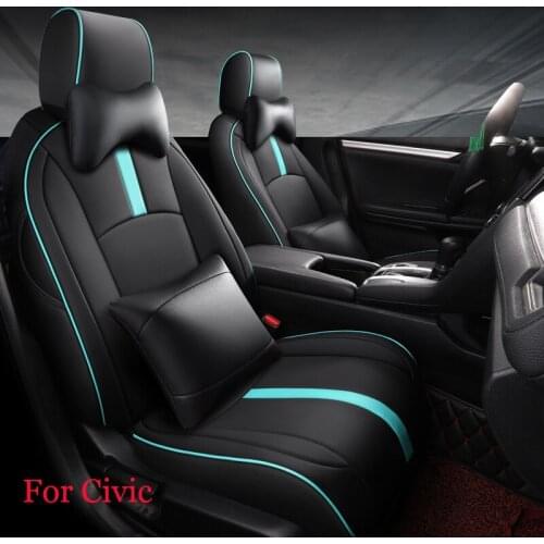 Custom Fit Special Car Seat Cover for Honda Civic 2016 2017 leather auto seat cushion protect internal accessories Car styling