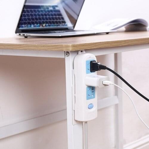 Punch Free Sockets Wall Holder Plug Sticker Organizer Storage Shelf Stand Holder Plug Hook Fixer Power Strip Rack
