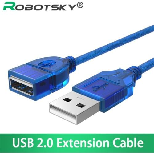 Robotsky USB Extension Cable USB 2.0 Male to Female Adapter Fast Speed Cord for PC Keyboard Printer Camera Mouse Game Controller