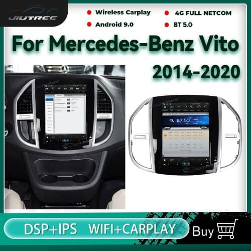 Vertical Screen Android 9.0 Car Radio Player For Benz Vito 2014-2020 Car GPS Navigation Multimedia Video Player Tesla Style
