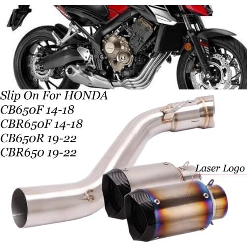 Motorcycle Exhaust Pipe Escape Moto Middle Link Pipe For CB650F 2014-2018 CB650R 2019-2020 CBR650F 2014-2018 CBR650R 2019-2020