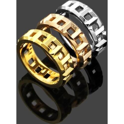 High quality man woman ring luxury jewelry 2020 stream stainless steelLetter holloway ring gift