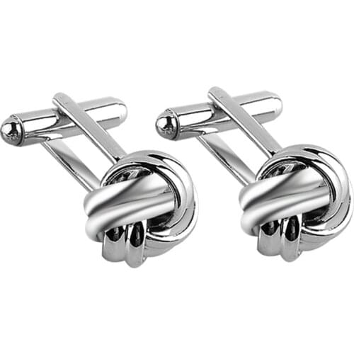 Funny Round Silk Knot Cufflinks Silver Gold Hollow Cuff Links For Mens Women Cool Shirt Spinki Jewelry Male Cufflings Jewelry