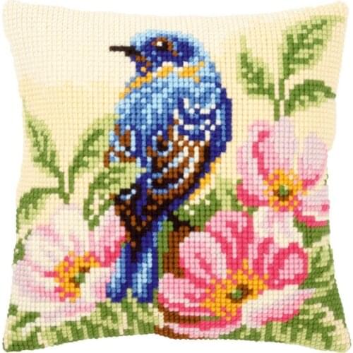 Latch Hook Cushion Yarn for Cushion Cover Animal Bird Pillow Case Home Decorative Sofa Cushion Printed Canvas Pillow