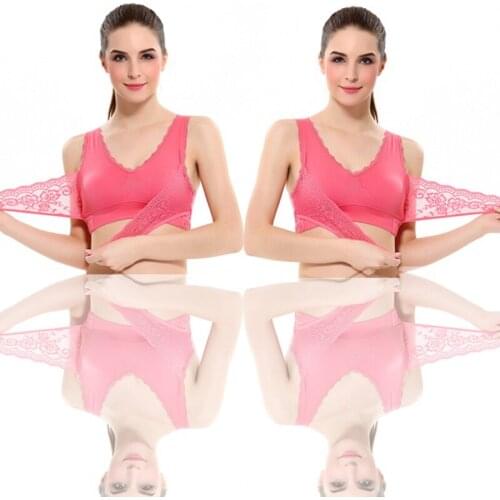 Women Breathable Lace Sport Bra Quick Dry Padded Fitness Yoga Sports Bras Vest Gym Seamless Bra Brassiere for Running Tank Tops