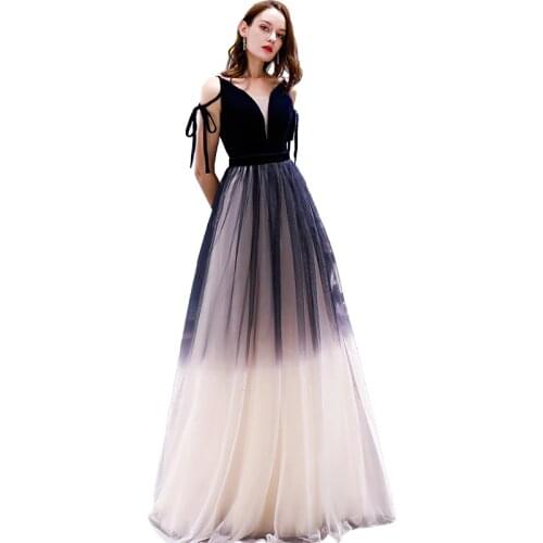 Beauty Emily Evening Dress 2020 Long Lace Backless A Line Formal Party Prom Dress Floor-length Dinner Gowns robe de soiree