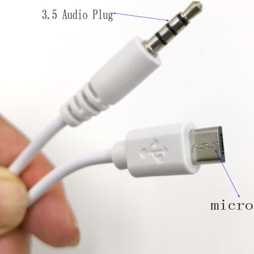 3.5mm audio plug to USB 2.0 mini micro Plug Male Connector Converter Adapter Aux Cable Male To Audio Female