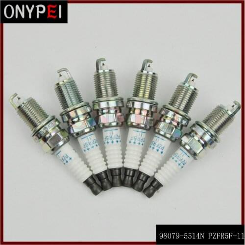 6PCS/lot 98079-5514N PZFR5F-11 Iridium Spark Plug For Honda Odyssey Pilot Acura CL MDX 980795514N PZFR5F11