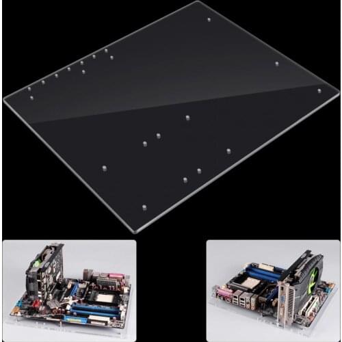 For ITX ATX M-ATX Motherboard DIY PC Case Open Frame Transparent Acrylic Overlock Computer Case DIY Base Stand