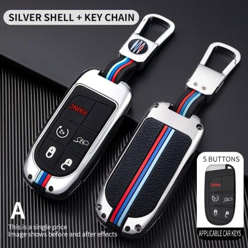 2 3 4 5 Buttons Smart Remote Key Case for Dodge Charger Challenger Durango Journey Jeep Grand Cherokee Renegade Fiat Freemont