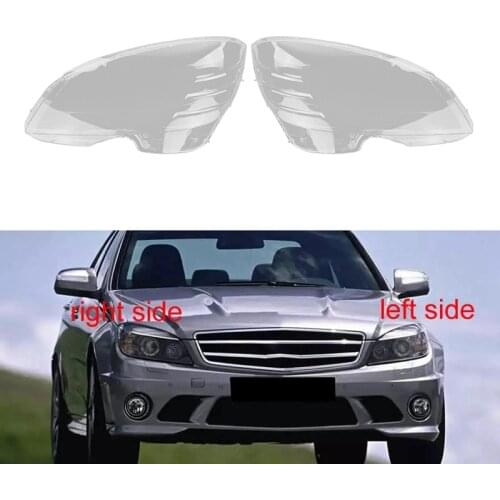 For Benz W204 C180 C200 2008-2010 Headlight Shell Lamp Shade Transparent Lens Cover Headlight Cover