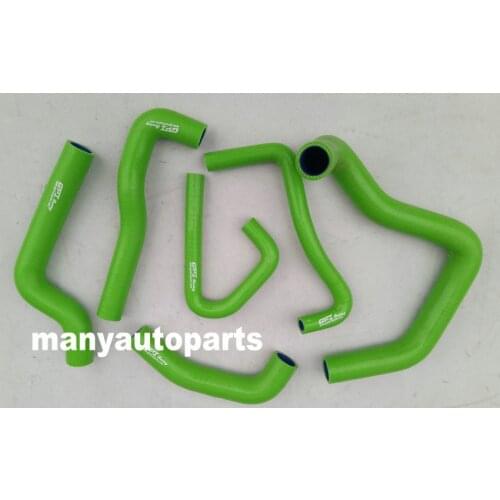 FOR KAWASAKI NINJA ZX6R HI-PERF SILICONE RADIATOR COOLANT HOSE KIT GREEN 2007-2008 07 08 GREEN