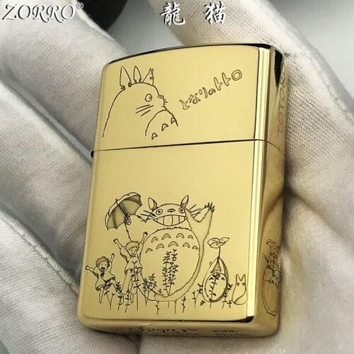ZORRO Classic Animation Personality Creative Boutique "Totoro" Pure Copper Kerosene Lighter