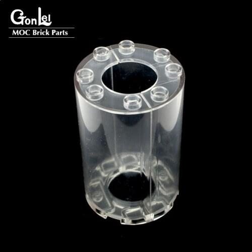 4Pcs/lot Bricks Round and Cones Series MOC Parts 85941 Cylinder Half 2x4x5 with 1x2 Cutout Building Blocks Model DIY Toys