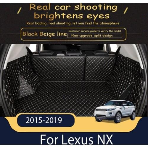 Leather Car Trunk Mat For Lexus NX 2015-2019 Cargo Liner Accessories Interior Boot