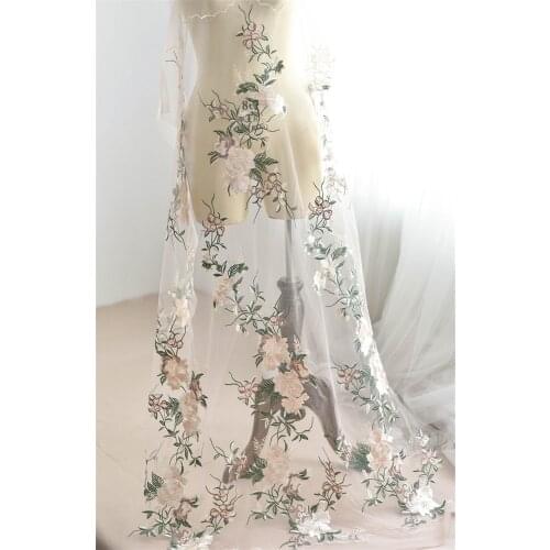 Lace-Fabric Embroidery Wedding-Dress Tulle Nigerian French High-Quality African For Hot-Sale
