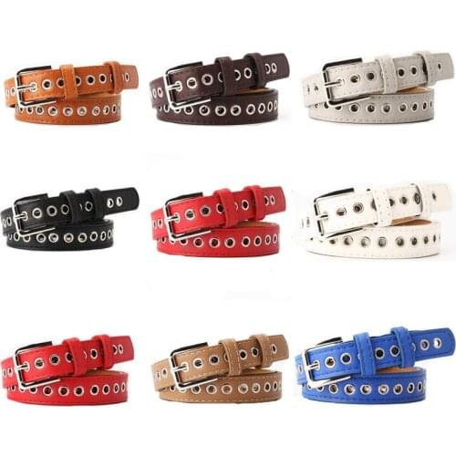 Fashionable Retro Womens Belt Imitation Leather Corn Eye Belt Body Ladies Thin Waistbelt Wild Casual Jeans Women Belts