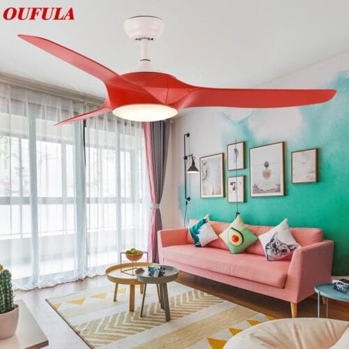 WPD Modern Ceiling Fan Lights With Remote Control Invisible Fan Blade Decorative For Home Living Room Bedroom Dining Room