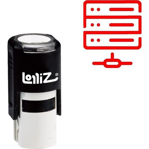 LolliZ Server Self-Inking Rubber Stamp - Modern Symbol Series