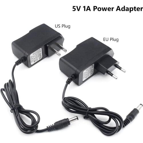Micro USB Charger 5V 1A Wall Charger AC to DC Charging Power Adapter Supply 100V-240V Output for LED Strip Light 5.5x2.1mm