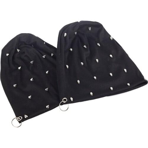 Winter Autumn Beanie Hat New Ladies Men Casual Slouchy Skullies Beanies Caps Warm Trendy Wild Hip-Hop Hats Black Cotton Gorros